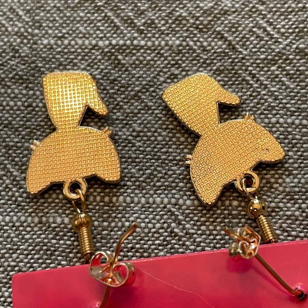 Cute Cat Earrings with Gold Accents - Picture 9 of 9
